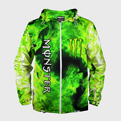 Ветровка с капюшоном мужская MONSTER ENERGY, цвет: 3D-белый