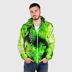 Ветровка с капюшоном мужская MONSTER ENERGY, цвет: 3D-белый — фото 2