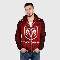 Ветровка с капюшоном мужская DODGE, цвет: 3D-белый — фото 2