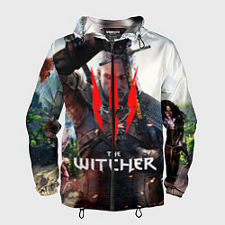 Ветровка с капюшоном мужская The Witcher, цвет: 3D-черный