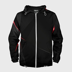 Ветровка с капюшоном мужская DARK, цвет: 3D-белый