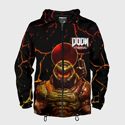 Ветровка с капюшоном мужская Doom Eternal, цвет: 3D-черный