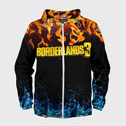 Ветровка с капюшоном мужская Borderlands 3, цвет: 3D-белый