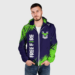 Ветровка с капюшоном мужская FREE FIRE ФРИ ФАЕР, цвет: 3D-белый — фото 2