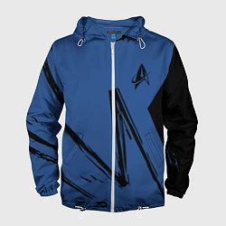 Ветровка с капюшоном мужская Star Trek, цвет: 3D-белый