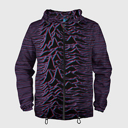 Ветровка с капюшоном мужская Joy Division Glitch, цвет: 3D-черный