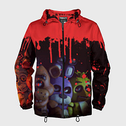 Ветровка с капюшоном мужская Five Nights At Freddys, цвет: 3D-черный
