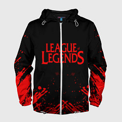 Ветровка с капюшоном мужская League of legends, цвет: 3D-белый