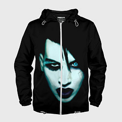 Ветровка с капюшоном мужская Marilyn Manson, цвет: 3D-белый