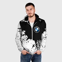 Ветровка с капюшоном мужская BMW БМВ, цвет: 3D-белый — фото 2