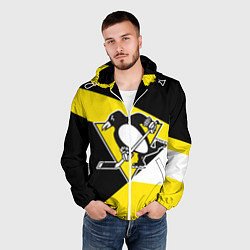 Ветровка с капюшоном мужская Pittsburgh Penguins Exclusive, цвет: 3D-белый — фото 2