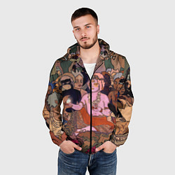 Ветровка с капюшоном мужская BRING ME THE HORIZON ART, цвет: 3D-черный — фото 2
