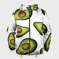 Ветровка с капюшоном мужская Авокадо, цвет: 3D-черный