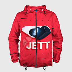 Ветровка с капюшоном мужская Jett, цвет: 3D-черный