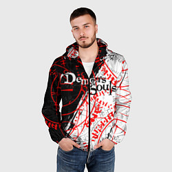 Ветровка с капюшоном мужская DEMONS SOULS, цвет: 3D-черный — фото 2
