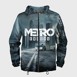 Ветровка с капюшоном мужская Metro Exodus, цвет: 3D-черный