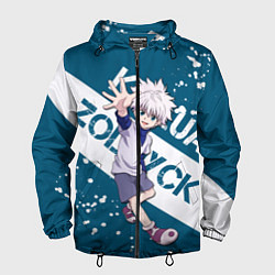Ветровка с капюшоном мужская Киллуа Золдик, цвет: 3D-черный