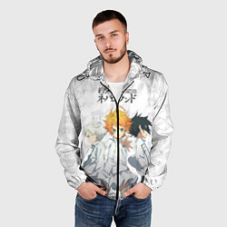 Ветровка с капюшоном мужская Персонажи Обещанный Неверленд, цвет: 3D-черный — фото 2