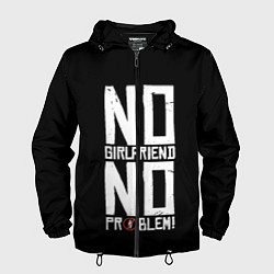 Ветровка с капюшоном мужская Нет Девушки - Нет Проблем, цвет: 3D-черный