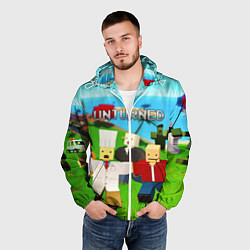 Ветровка с капюшоном мужская UNTURNED, цвет: 3D-белый — фото 2