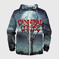 Ветровка с капюшоном мужская CANNIBAL CORPSE, цвет: 3D-белый