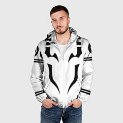 Ветровка с капюшоном мужская ИТАДОРИ ТАТУ JUJUTSU KAISEN, цвет: 3D-белый — фото 2