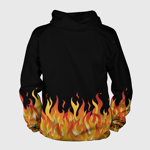 Мужская ветровка ОГОНЬ И НИЧЕГО ЛИШНЕГО / 3D-Черный – фото 2