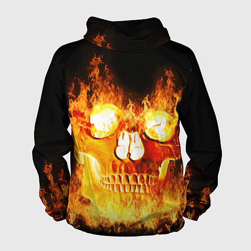 Мужская ветровка Огненный череп / 3D-Черный – фото 2
