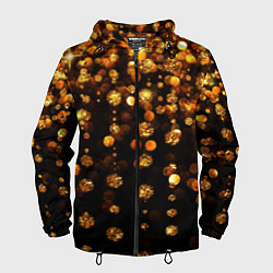 Ветровка с капюшоном мужская GOLDEN RAIN, цвет: 3D-черный