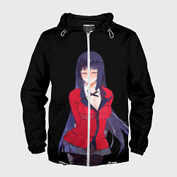 Ветровка с капюшоном мужская Jabami Yumeko Kakegurui, цвет: 3D-белый