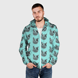 Ветровка с капюшоном мужская ШТОШ, цвет: 3D-белый — фото 2