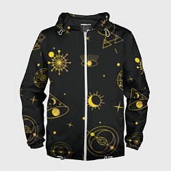 Ветровка с капюшоном мужская Эзотерика, цвет: 3D-белый