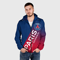 Ветровка с капюшоном мужская ФК ПСЖ PARIS SAINT GERMAIN, цвет: 3D-черный — фото 2