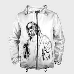 Ветровка с капюшоном мужская Большой Лебовски Big Lebowski, цвет: 3D-черный