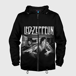 Ветровка с капюшоном мужская Led Zeppelin, цвет: 3D-черный