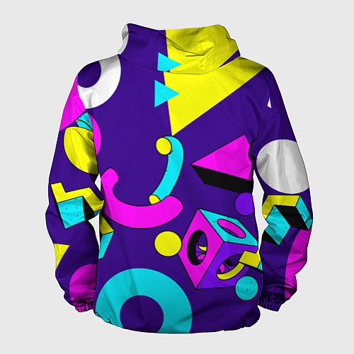 Мужская ветровка Геометрические фигуры / 3D-Черный – фото 2