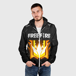Ветровка с капюшоном мужская Free Fire Фри фаер, цвет: 3D-белый — фото 2