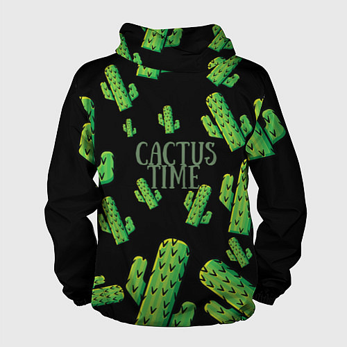 Мужская ветровка Cactus Time - Веселые кактусы / 3D-Черный – фото 2