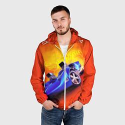 Ветровка с капюшоном мужская Hot Wheels Хот Вилс, цвет: 3D-белый — фото 2