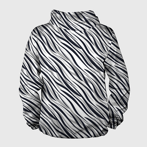 Мужская ветровка Черно-белый полосатый тигровый / 3D-Черный – фото 2