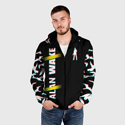 Ветровка с капюшоном мужская Alan Wake Glitch, цвет: 3D-черный — фото 2