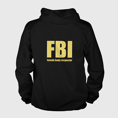 Мужская ветровка FBI Female Body Inspector / 3D-Черный – фото 2