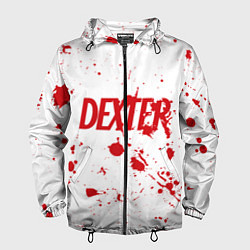 Ветровка с капюшоном мужская Dexter logo Декстер брызги крови, цвет: 3D-черный
