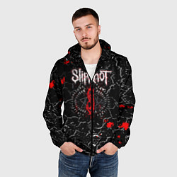 Ветровка с капюшоном мужская Slipknot Rock Слипкнот Музыка Рок Гранж, цвет: 3D-черный — фото 2