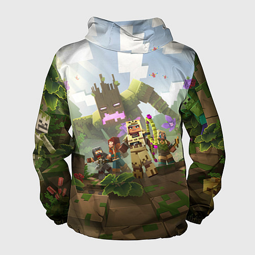 Мужская ветровка МАЙНКРАФТ ГЕРОИ ПРОТИВ ЗЛА / 3D-Черный – фото 2