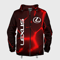 Мужская ветровка ЛЕКСУС КРАСНЫЕ 3Д ПЛИТЫ