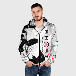 Ветровка с капюшоном мужская GHOST OF TSUSHIMA ПРИЗРАК ЦУСИМЫ БЕЛЫЙ, цвет: 3D-черный — фото 2