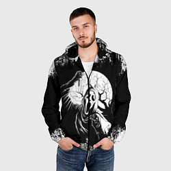 Ветровка с капюшоном мужская Крик Хэллоуин Хоррор Scream Halloween, цвет: 3D-черный — фото 2