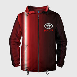 Ветровка с капюшоном мужская Toyota В полоску, цвет: 3D-черный