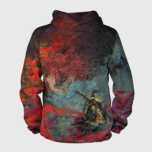 Мужская ветровка Sekiro Самурай против дракона / 3D-Черный – фото 2